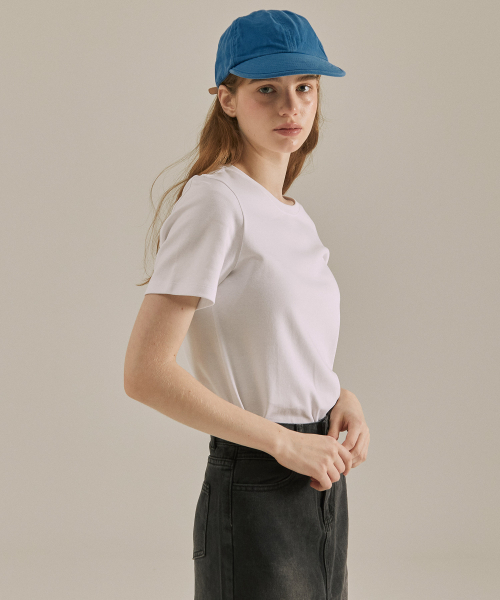 BASIC HOUSE（ベーシックハウス）の「[2PACK] レディース プレミアムコットン40番手 半袖Tシャツ(3カラー)（Tシャツ/カットソー・レディース・ホワイト/ブラック/グレー・90/100/85/95）」の9枚目の写真