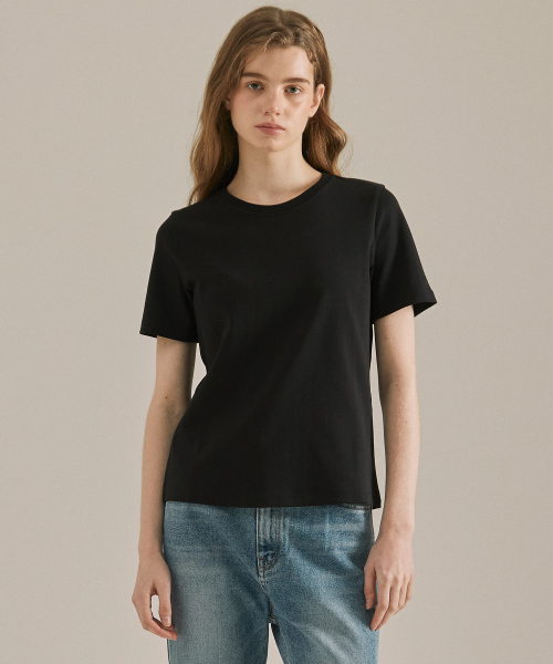 BASIC HOUSE（ベーシックハウス）の「[2PACK] レディース プレミアムコットン40番手 半袖Tシャツ(3カラー)（Tシャツ/カットソー・レディース・ホワイト/ブラック/グレー・90/100/85/95）」の12枚目の写真