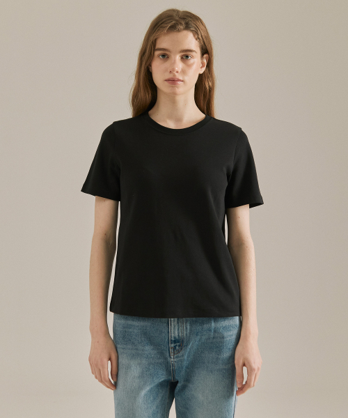 BASIC HOUSE（ベーシックハウス）の「[2PACK] レディース プレミアムコットン40番手 半袖Tシャツ(3カラー)（Tシャツ/カットソー・レディース・ホワイト/ブラック/グレー・90/100/85/95）」の13枚目の写真