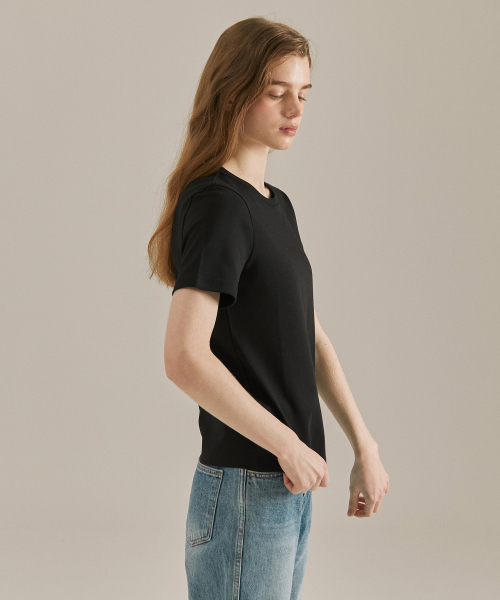 BASIC HOUSE（ベーシックハウス）の「[2PACK] レディース プレミアムコットン40番手 半袖Tシャツ(3カラー)（Tシャツ/カットソー・レディース・ホワイト/ブラック/グレー・90/100/85/95）」の14枚目の写真