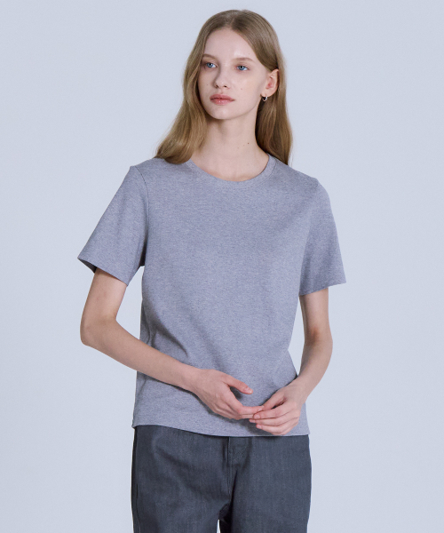 BASIC HOUSE（ベーシックハウス）の「[2PACK] レディース プレミアムコットン40番手 半袖Tシャツ(3カラー)（Tシャツ/カットソー・レディース・ホワイト/ブラック/グレー・90/100/85/95）」の19枚目の写真
