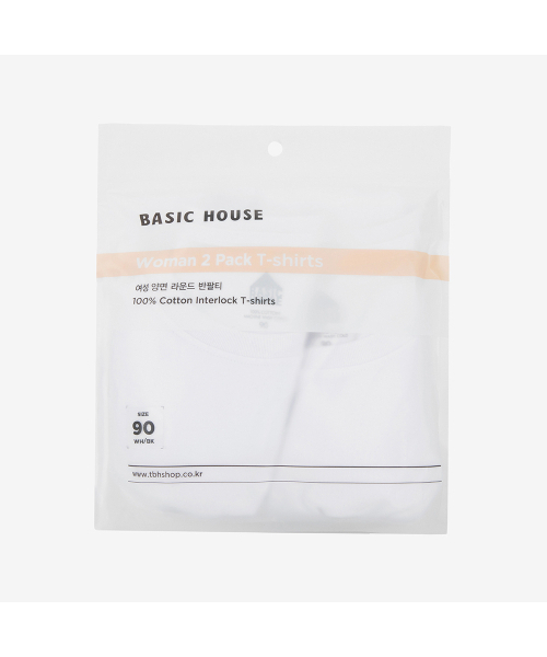 BASIC HOUSE（ベーシックハウス）の「[2PACK] レディース プレミアムコットン40番手 半袖Tシャツ(3カラー)（Tシャツ/カットソー・レディース・ホワイト/ブラック/グレー・90/100/85/95）」の20枚目の写真