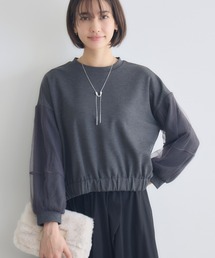 KATHARINE ROSS | 【KATHARINE ROSS】袖チュールコンパクトプルオーバー(Tシャツ/カットソー)