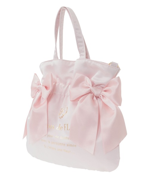 Maison de FLEUR(メゾンドフルール)の「クリアダブルリボン2Wayトート(トートバッグ・レディース・アイボリー/ブラック/ブルー/ピンク/レッド・FREE)」の11枚目の写真