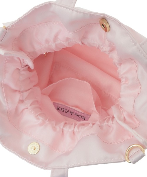 Maison de FLEUR(メゾンドフルール)の「クリアダブルリボン2Wayトート(トートバッグ・レディース・アイボリー/ブラック/ブルー/ピンク/レッド・FREE)」の18枚目の写真