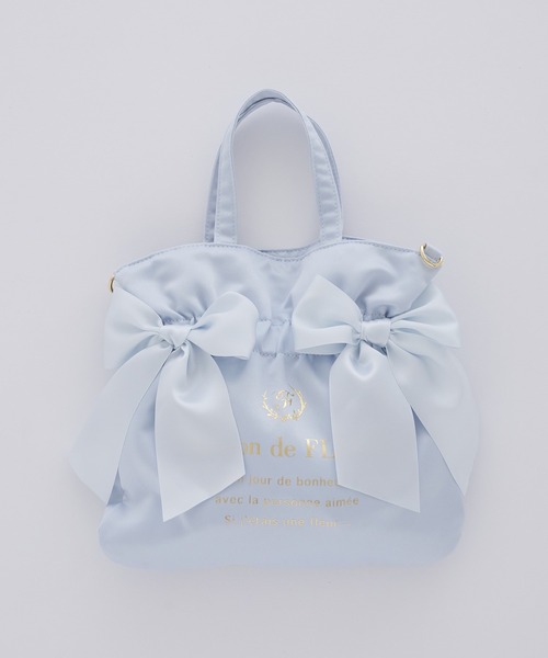Maison de FLEUR(メゾンドフルール)の「クリアダブルリボン2Wayトート(トートバッグ・レディース・アイボリー/ブラック/ブルー/ピンク/レッド・FREE)」の8枚目の写真