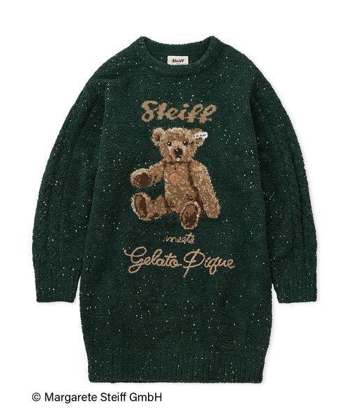 【新品.タグ付き】ジェラートピケ シュタイフ パウダージャガードワンピース gelato pique｜【Steiff】パウダーネップジャガードワンピース