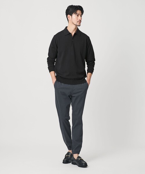 BEAUTY&YOUTH UNITED ARROWS(ビューティーアンドユースユナイテッドアローズ)の「【WEB限定 WARDROBE SMART】KOUKIN ハイゲージ ニット ポロシャツ【抗菌・防臭】(ニット/セーター・メンズ・ネイビー/ナチュラル/ブラック・S/M/L/XL)」の7枚目の写真