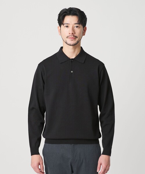 BEAUTY&YOUTH UNITED ARROWS(ビューティーアンドユースユナイテッドアローズ)の「【WEB限定 WARDROBE SMART】KOUKIN ハイゲージ ニット ポロシャツ【抗菌・防臭】(ニット/セーター・メンズ・ネイビー/ナチュラル/ブラック・S/M/L/XL)」の13枚目の写真