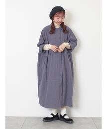 Samansa Mos2 | 【S/Mサイズ】ドルマンスリーブギャザーワンピース(ワンピース)