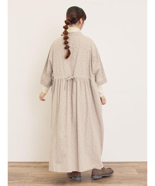 Samansa Mos2（サマンサ モスモス）の「【S/Mサイズ】ドルマンスリーブギャザーワンピース（ワンピース・レディース・ブラック/ブルー/モカ/ベージュ・M/S）」の14枚目の写真