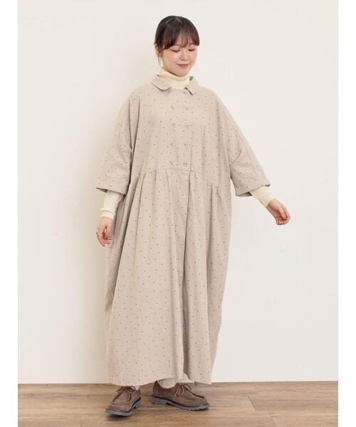 Samansa Mos2（サマンサ モスモス）の「【S/Mサイズ】ドルマンスリーブギャザーワンピース（ワンピース・レディース・ブラック/ブルー/モカ/ベージュ・M/S）」の15枚目の写真