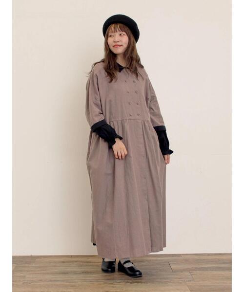 Samansa Mos2（サマンサ モスモス）の「【S/Mサイズ】ドルマンスリーブギャザーワンピース（ワンピース・レディース・ブラック/ブルー/モカ/ベージュ・M/S）」の16枚目の写真