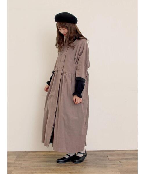 Samansa Mos2（サマンサ モスモス）の「【S/Mサイズ】ドルマンスリーブギャザーワンピース（ワンピース・レディース・ブラック/ブルー/モカ/ベージュ・M/S）」の17枚目の写真