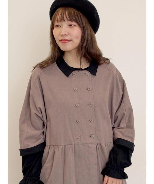 Samansa Mos2（サマンサ モスモス）の「【S/Mサイズ】ドルマンスリーブギャザーワンピース（ワンピース・レディース・ブラック/ブルー/モカ/ベージュ・M/S）」の20枚目の写真