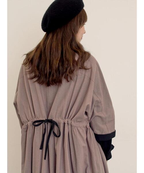 Samansa Mos2（サマンサ モスモス）の「【S/Mサイズ】ドルマンスリーブギャザーワンピース（ワンピース・レディース・ブラック/ブルー/モカ/ベージュ・M/S）」の21枚目の写真