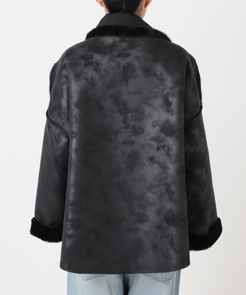 collection PRIVEE?(コレクションプリヴェ)の「【COLLECTION PRIVEE?】 WOMAN ECO-SHEARLING JA:ジャケット(その他アウター・レディース・ブラック・44/42)」の8枚目の写真