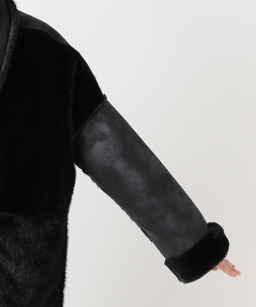collection PRIVEE?(コレクションプリヴェ)の「【COLLECTION PRIVEE?】 WOMAN ECO-SHEARLING JA:ジャケット(その他アウター・レディース・ブラック・44/42)」の10枚目の写真