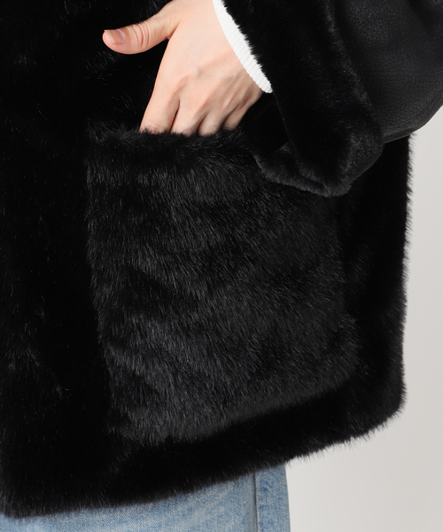 collection PRIVEE?(コレクションプリヴェ)の「【COLLECTION PRIVEE?】 WOMAN ECO-SHEARLING JA:ジャケット(その他アウター・レディース・ブラック・44/42)」の13枚目の写真