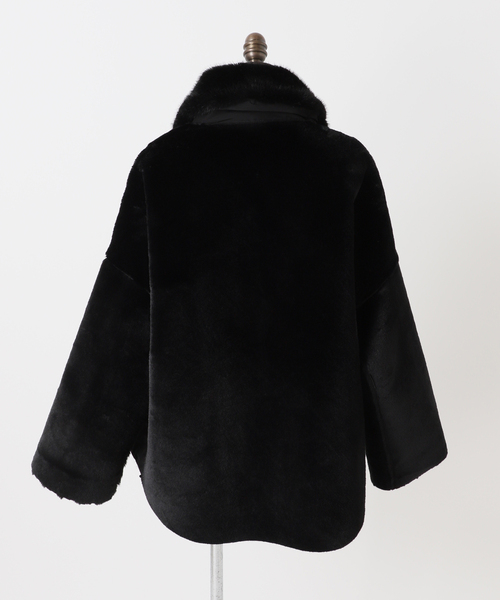 collection PRIVEE?(コレクションプリヴェ)の「【COLLECTION PRIVEE?】 WOMAN ECO-SHEARLING JA:ジャケット(その他アウター・レディース・ブラック・44/42)」の18枚目の写真