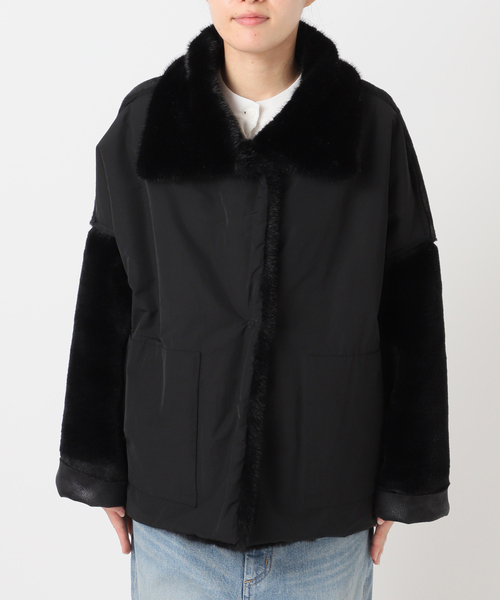 collection PRIVEE?(コレクションプリヴェ)の「【COLLECTION PRIVEE?】 WOMAN ECO-SHEARLING JA:ジャケット(その他アウター・レディース・ブラック・44/42)」の19枚目の写真