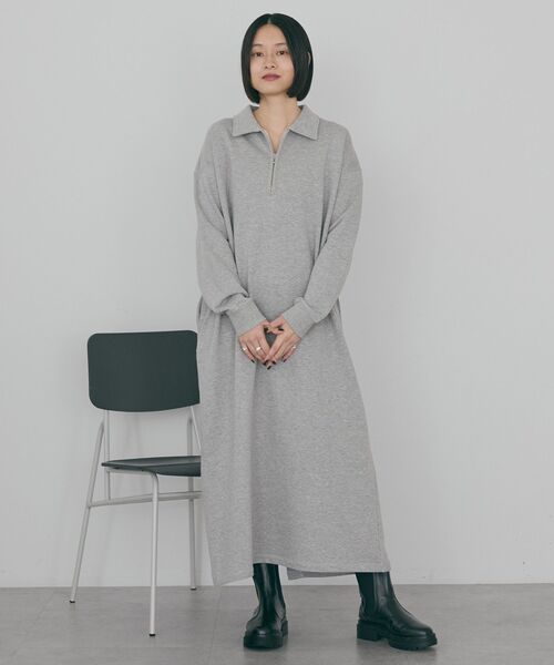 AMERICAN HOLIC(アメリカンホリック)の「【選べる丈】ハーフZIPワンピース(ワンピース・レディース・ネイビー/グレー系その他・M/L)」の22枚目の写真