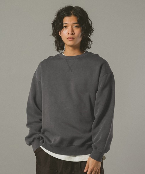 RAGEBLUE(レイジブルー)の「ピグメント加工/ダンボールスウェット(スウェット・メンズ・ネイビー/ダークグレー/グレー・MEDIUM/LARGE)」の1枚目の写真