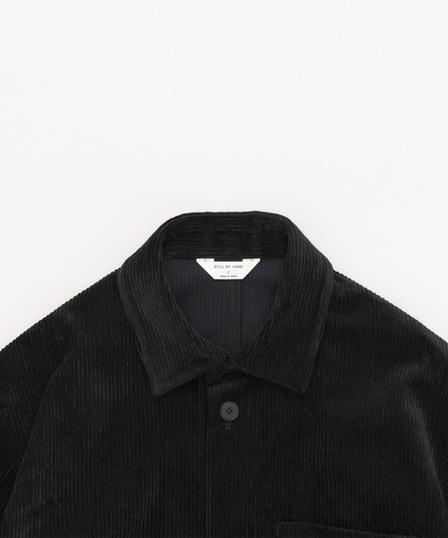 STILL BY HAND（スティルバイハンド）の「【STILL BY HAND】Corduroy shirt jacket（シャツ/ブラウス・メンズ・ダークグレー/ブラック・46/48）」の3枚目の写真