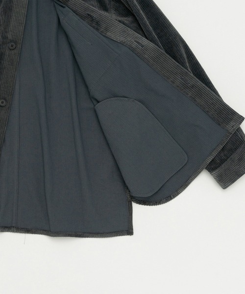 STILL BY HAND（スティルバイハンド）の「【STILL BY HAND】Corduroy shirt jacket（シャツ/ブラウス・メンズ・ダークグレー/ブラック・46/48）」の6枚目の写真