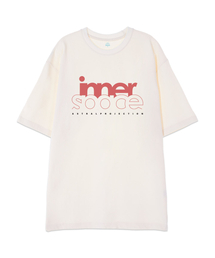 [オーバーサイズ]ビンテージインナースペース 13番手 綿 ラウンドネック 半袖Tシャツ_アイボリー