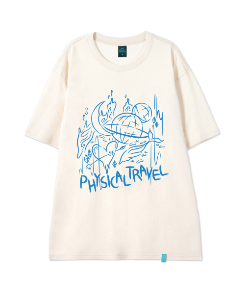 ASTRAL PROJECTION（アストラルプロジェクション）の「[フィジカルトラベル]コットンルーズフィット半袖Tシャツ_バターミルク（Tシャツ/カットソー・メンズ・その他・LARGE/MEDIUM/X-LARGE/XX-LARGE）」の2枚目の写真