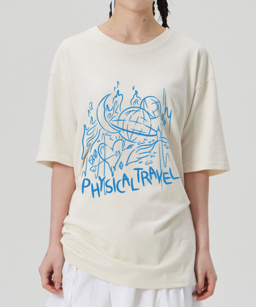 ASTRAL PROJECTION（アストラルプロジェクション）の「[フィジカルトラベル]コットンルーズフィット半袖Tシャツ_バターミルク（Tシャツ/カットソー・メンズ・その他・LARGE/MEDIUM/X-LARGE/XX-LARGE）」の3枚目の写真