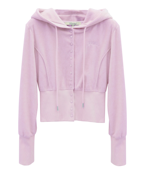 Vivacious(ビバシャス)の「Serena Snap Hoody Zip-up_4Colors(パーカー・レディース・グレー/ブラック/ピンク/アイボリー・SMALL/MEDIUM)」の9枚目の写真