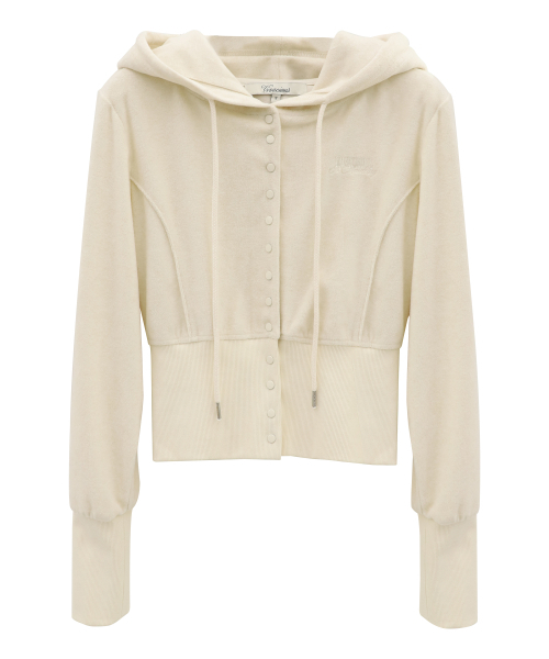 Vivacious(ビバシャス)の「Serena Snap Hoody Zip-up_4Colors(パーカー・レディース・グレー/ブラック/ピンク/アイボリー・SMALL/MEDIUM)」の10枚目の写真