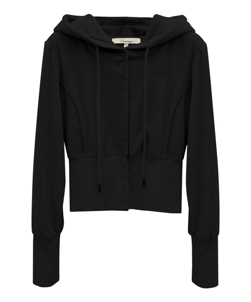 Vivacious(ビバシャス)の「Serena Snap Hoody Zip-up_4Colors(パーカー・レディース・グレー/ブラック/ピンク/アイボリー・SMALL/MEDIUM)」の12枚目の写真