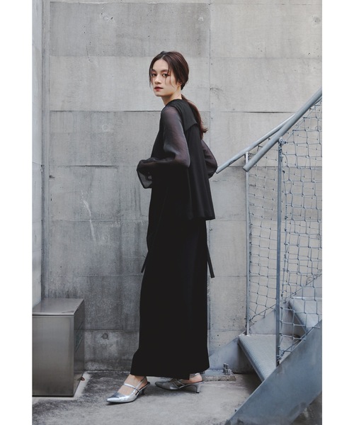 サイドベルトジレオールインワンセットアップ 2点セット パンツスーツ