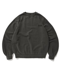 WASHED LOGO CREWNECK [PIGMENT BLACK]