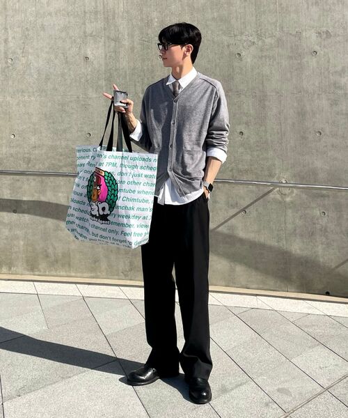 DRAW FIT（ドローフィット）の「ソフトPBTニンブルVネックカーディガン[グレー]（カーディガン/ボレロ・メンズ・その他・MEDIUM/LARGE/X-LARGE）」の5枚目の写真