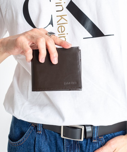 CALVIN KLEIN】二つ折り財布 キーリング付き シンプル（財布）｜Calvin