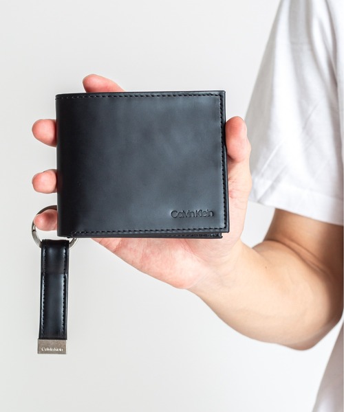 CALVIN KLEIN】二つ折り財布 キーリング付き シンプル（財布）｜Calvin