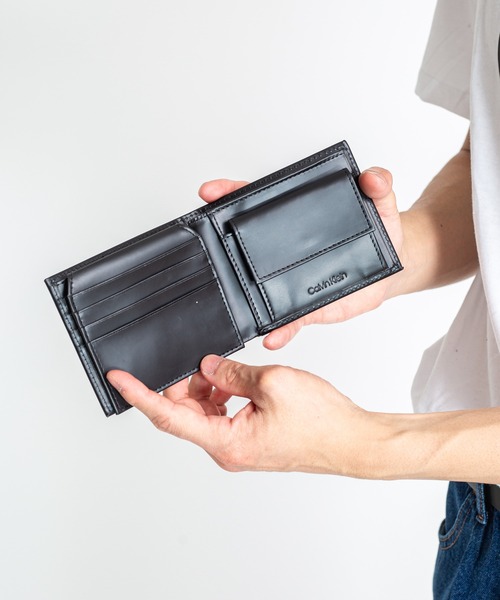 CALVIN KLEIN】二つ折り財布 キーリング付き シンプル（財布）｜Calvin