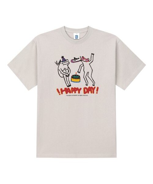 RADINEO(ラディネオ)の「ハッピーデイ 半袖Tシャツ ベージュ(Tシャツ/カットソー・メンズ・その他・LARGE/MEDIUM/SMALL/X-LARGE)」の1枚目の写真