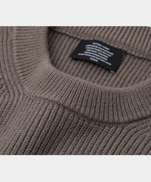 LETTERCOMO(レテルコモ)の「エッセンシャルハッチラウンドニットココブラウン(ニット/セーター・レディース・その他・MEDIUM/LARGE)」の3枚目の写真