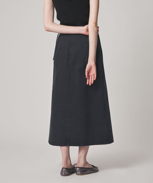 Steven Alan（スティーブンアラン）の「＜Steven Alan＞コットン ラップ デニムスカート（デニムスカート・レディース・オフホワイト/ブラック・M/S）」の3枚目の写真