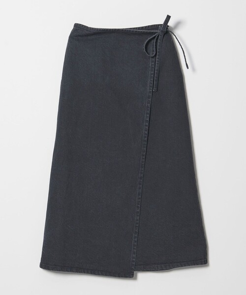 Steven Alan（スティーブンアラン）の「＜Steven Alan＞コットン ラップ デニムスカート（デニムスカート・レディース・オフホワイト/ブラック・M/S）」の13枚目の写真