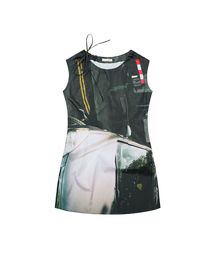 SEEN（シーン）の「PHOTO FRAME SHIRRING NECK DRESS (Car)（ワンピース）」