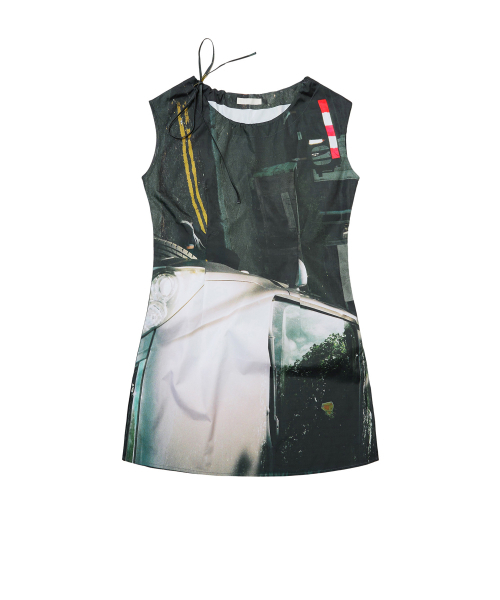 SEEN（シーン）の「PHOTO FRAME SHIRRING NECK DRESS (Car)（ワンピース・レディース・その他・OS）」の2枚目の写真
