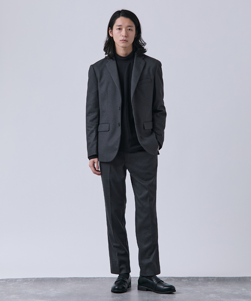 B.C STOCK(ベーセーストック)の「ニットフランネル テーパードスラックス(スラックス・メンズ・ブラウン/ネイビー/チャコールグレー・LARGE/MEDIUM/X-LARGE)」の4枚目の写真