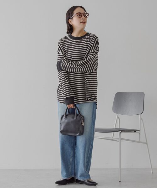 AMERICAN HOLIC(アメリカンホリック)の「ソフトタッチボーダープルオーバー(Tシャツ/カットソー・レディース・ブラウン/アイボリー/ブラック・L/M)」の9枚目の写真