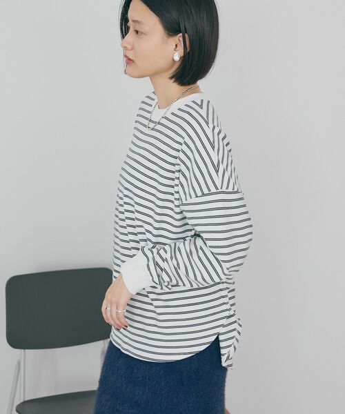 AMERICAN HOLIC(アメリカンホリック)の「ソフトタッチボーダープルオーバー(Tシャツ/カットソー・レディース・ブラウン/アイボリー/ブラック・L/M)」の19枚目の写真